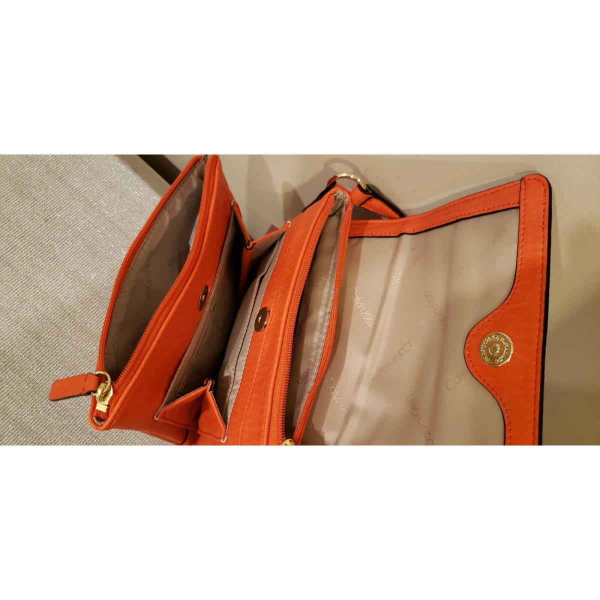 calvin klein crossbody bag orange