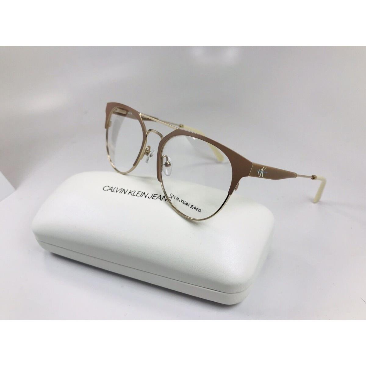 Calvin Klein Jeans CKJ18103 274 Beige Eyeglasses 51mm with Case