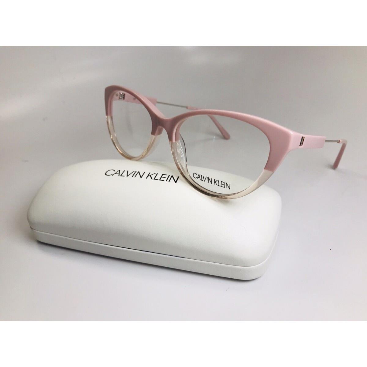 Calvin Klein CK19706 682 Pink Blush Crystal Eyeglasses 54mm with Case