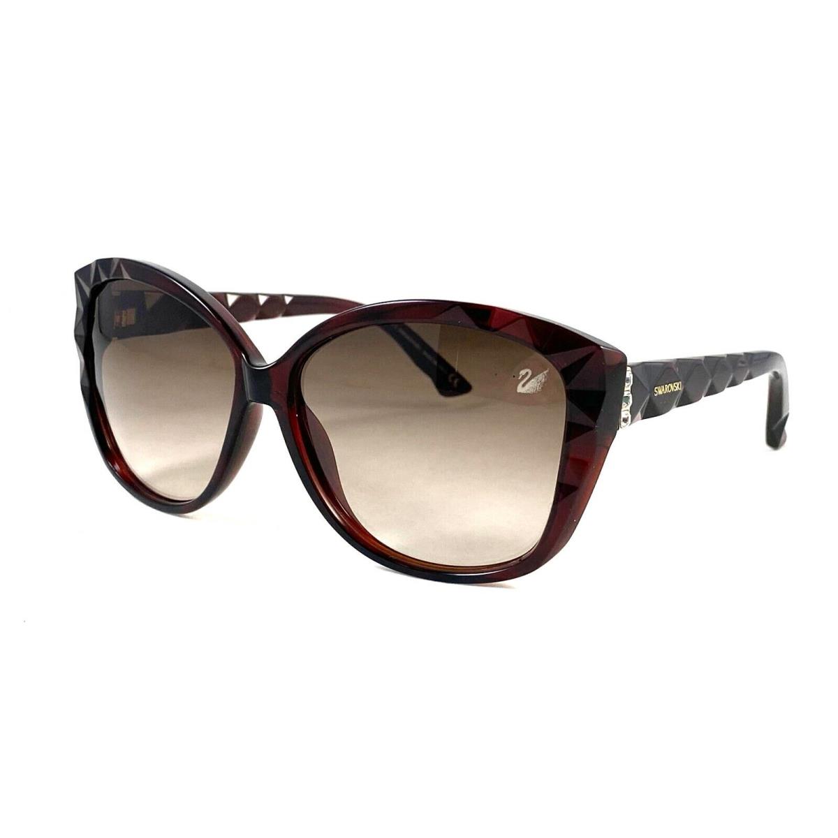 Swarovski Divine SW 58 52F Crystal Burgundy/cherry Sunglasses 60-13-140