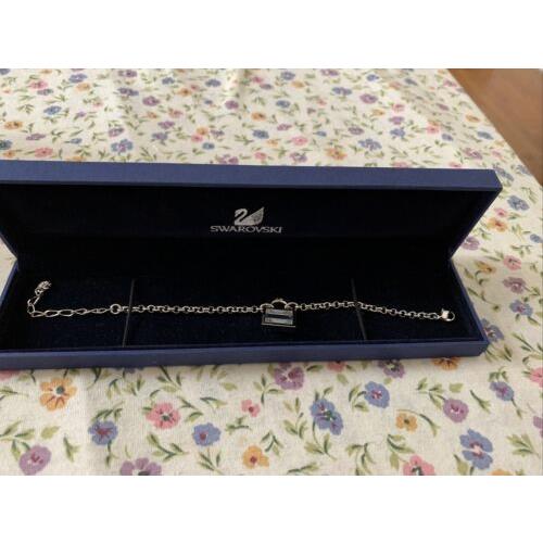 Swarovski Bracelet Silver Chain 8.5 Locker Shap Match Necklac