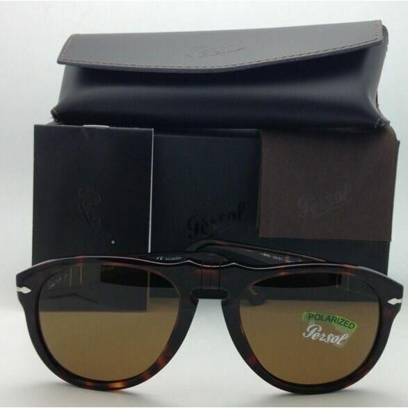 Polarized Persol Sunglasses 649 24/57 5420 Havana Tortoise w/ Brown
