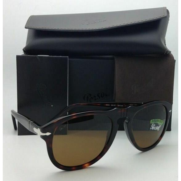 Polarized Persol Sunglasses 649 24/57 5420 Havana Tortoise w/ Brown