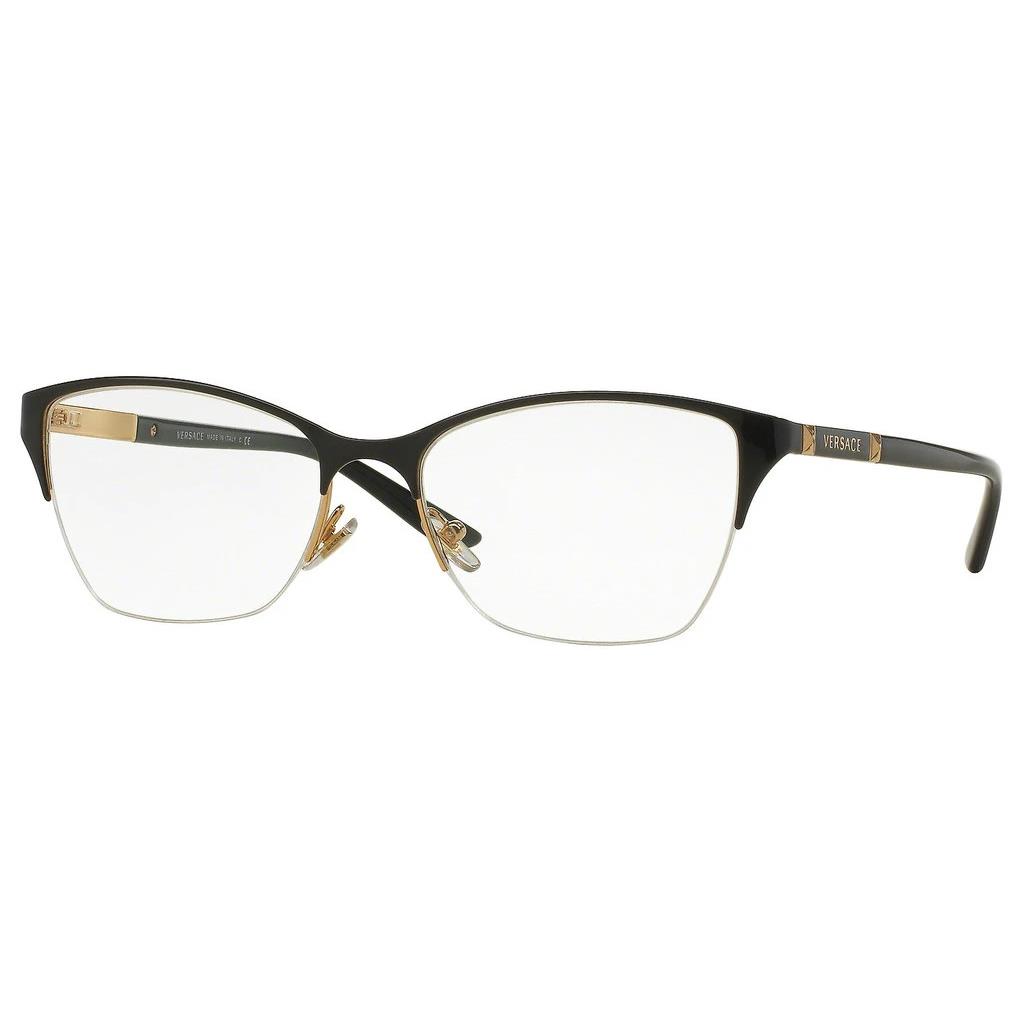 Versace Eyeglasses VE1218 1342 Black/gold Frames 53mm Rx-able ST