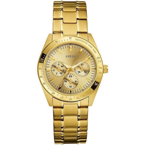 Guess Gold Tone Stainless Steel Multi Function Date WATCH-U12004L2