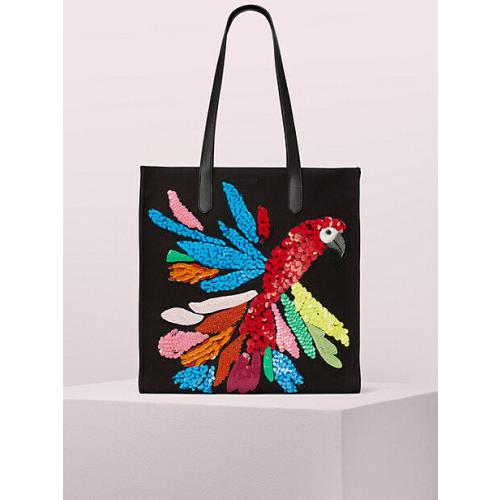 Kate Spade Kitt Parrot Embellished Extra Large North South Tote