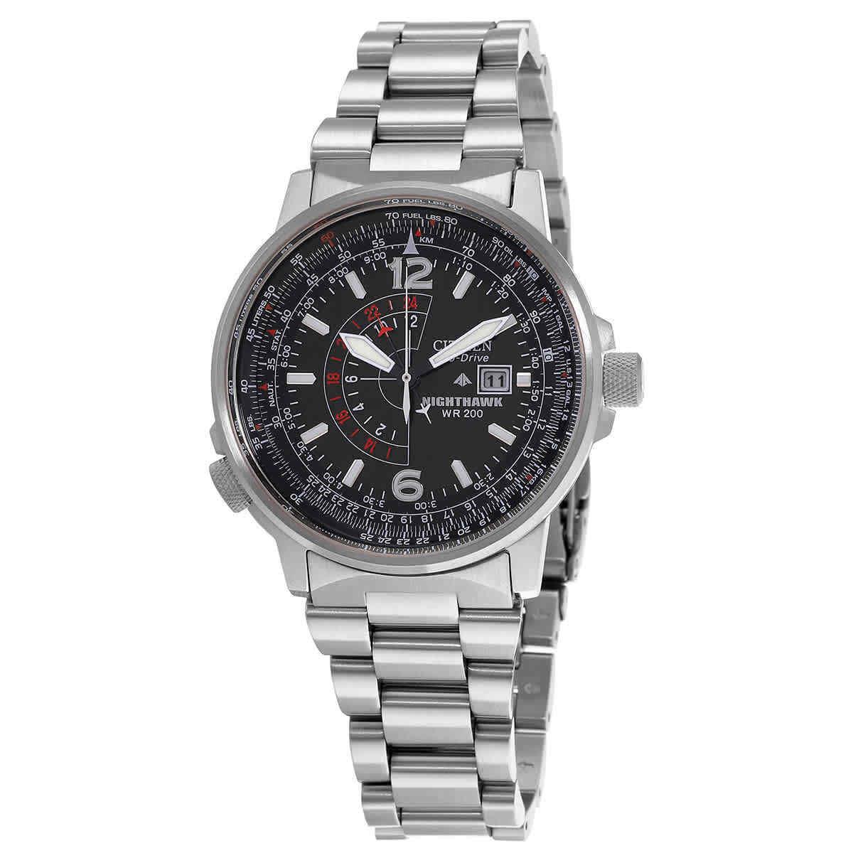 Citizen Nighthawk Eco-drive Pilot Watch Men`s Watch BJ7000-52E