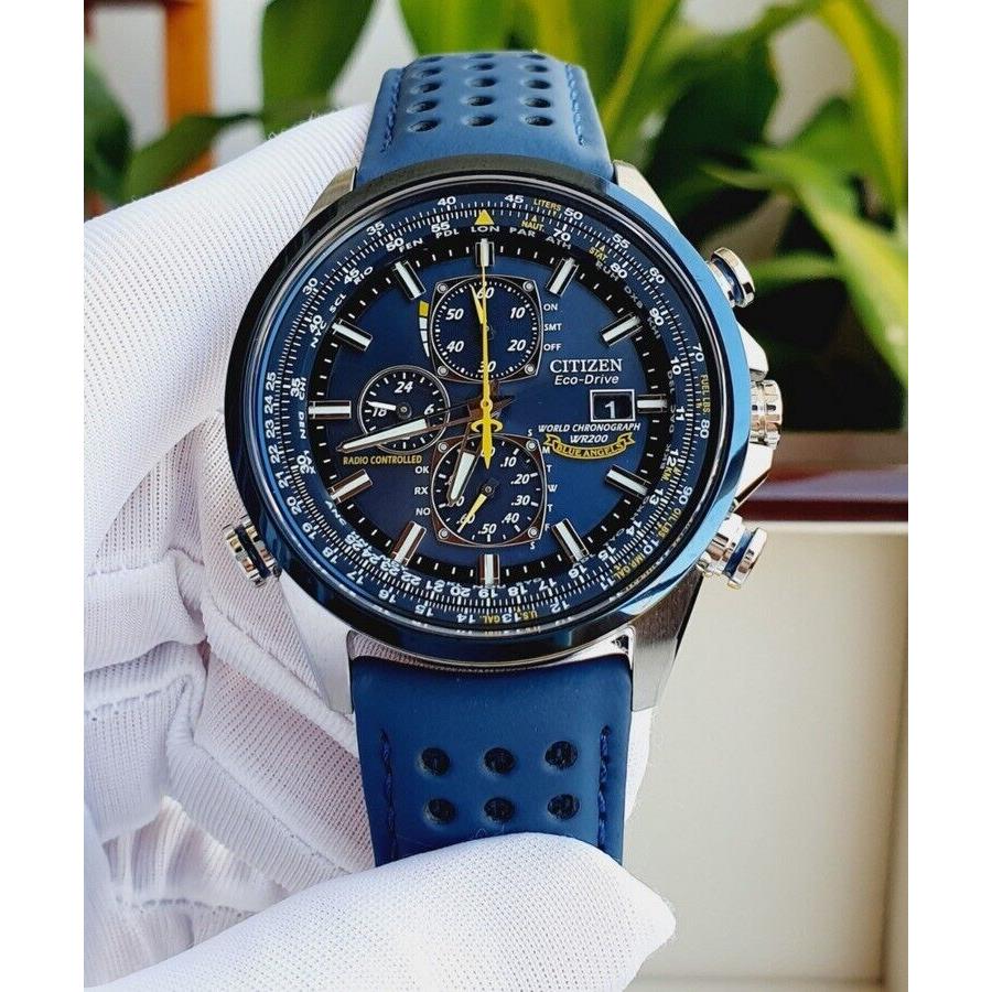 Citizen Blue Angels World Chronograph Eco Drive Men`s Watch AT8020-03L