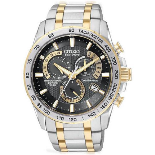 Citizen Eco-drive Men`s AT4004-52E Chronograph Two-tone Perpetual Calendar Watch