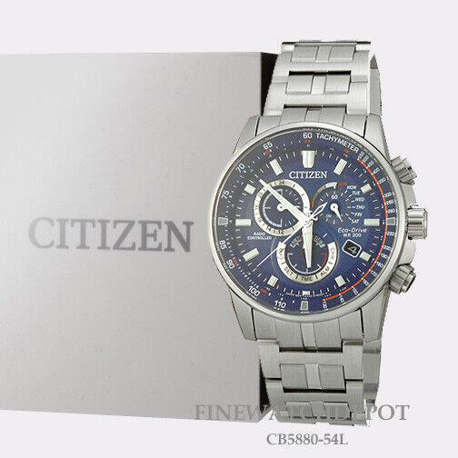 Citizen Men`s Pcat Eco-drive Bluedial Stainless Steel Watch CB5880-54L