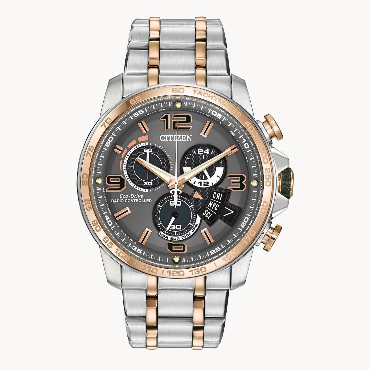 Citizen BY0106-55H Men`s World Time Perpetual Calendar A-t Chronograph Watch