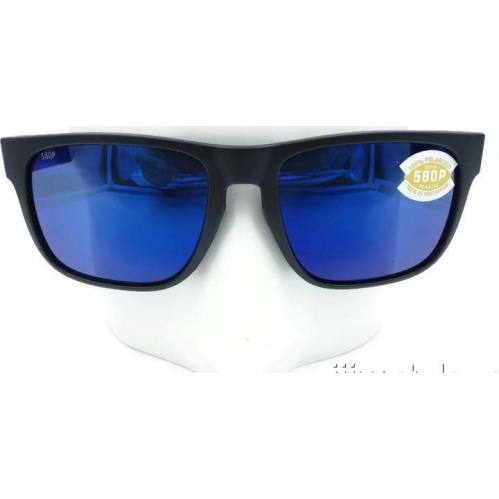 Costa Del Mar Spearo Matte Black Blue Mirrored 580P Sunglasses 06S9008 90080656