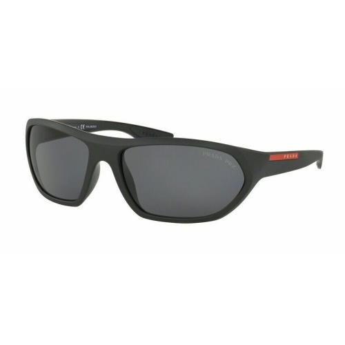Prada Sport Sunglasses SPS18U 1BO-5Z1 Black Frames Grey Lens 66MM ST