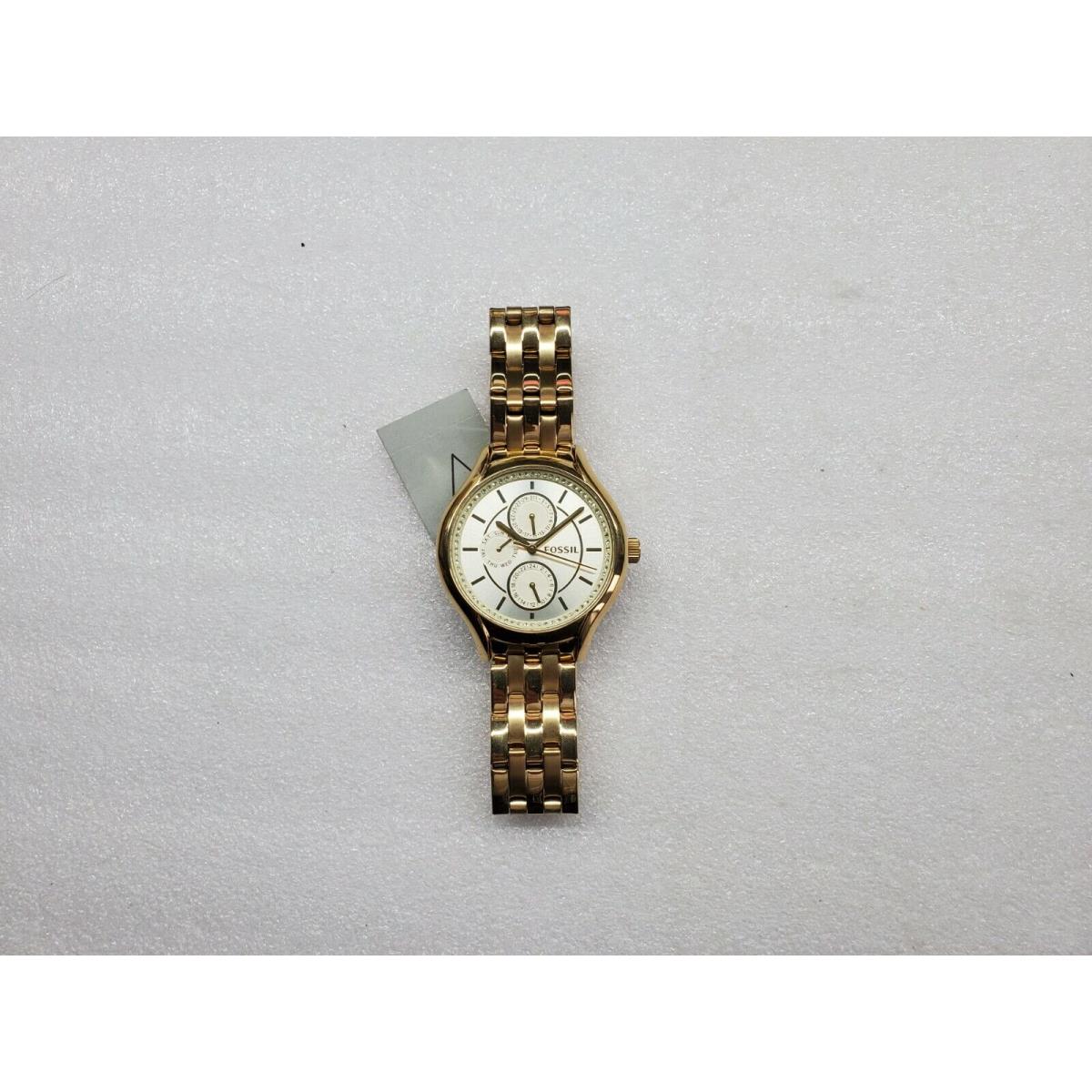 Fossil Multi-function Gold Dial Gold-tone St. Steel Women`s Watch BQ1583IE