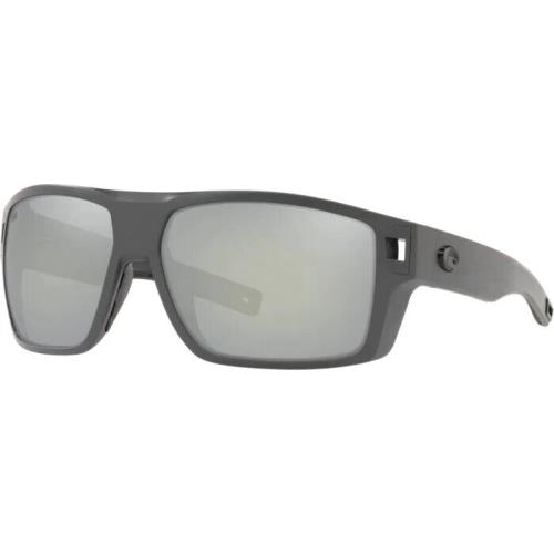 Costa Del Mar Dgo 98 Osgglp Diego Sunglasses Mate Gray Silver Mirror 580G Polari - Frame: Gray, Lens: Gray