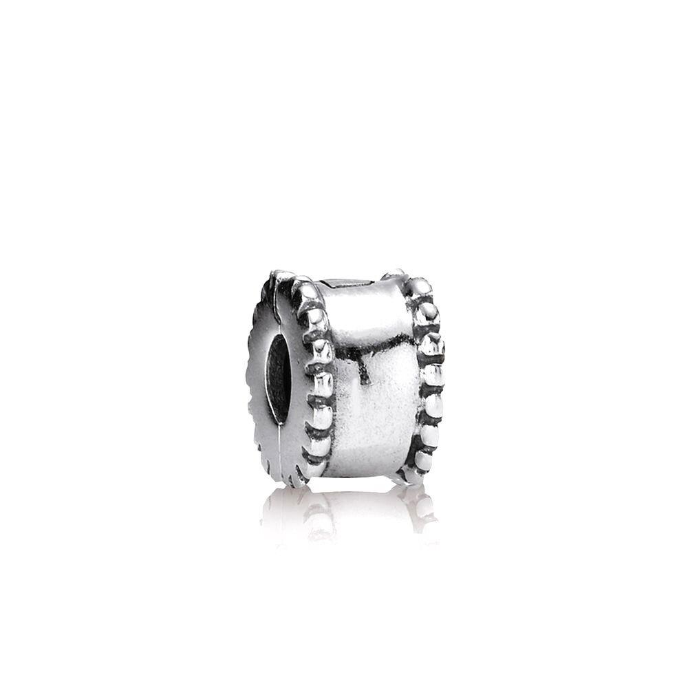 Pandora Beveled Clip / Charm 925 Sterling Silver 100 %