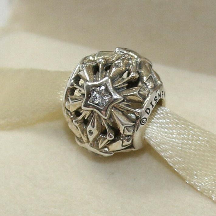 Pandora Charm Disney Frozen Snowflakes 7Bead 91563CZ W Suede Pouch