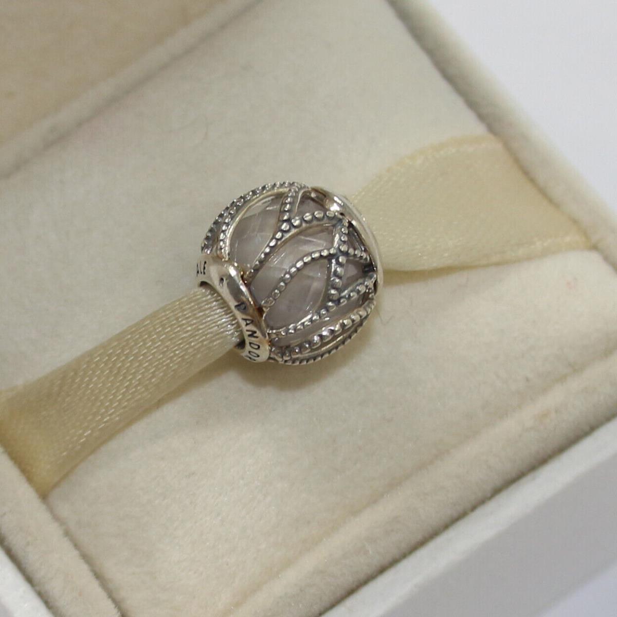 Pandora Charm Intertwined Radiance 791968CZ W Tag Suede Pouch