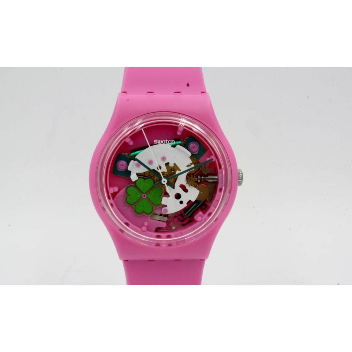 Swiss Swatch Originals Flowerfull Get Lucky Pink Women Watch 34mm GP147