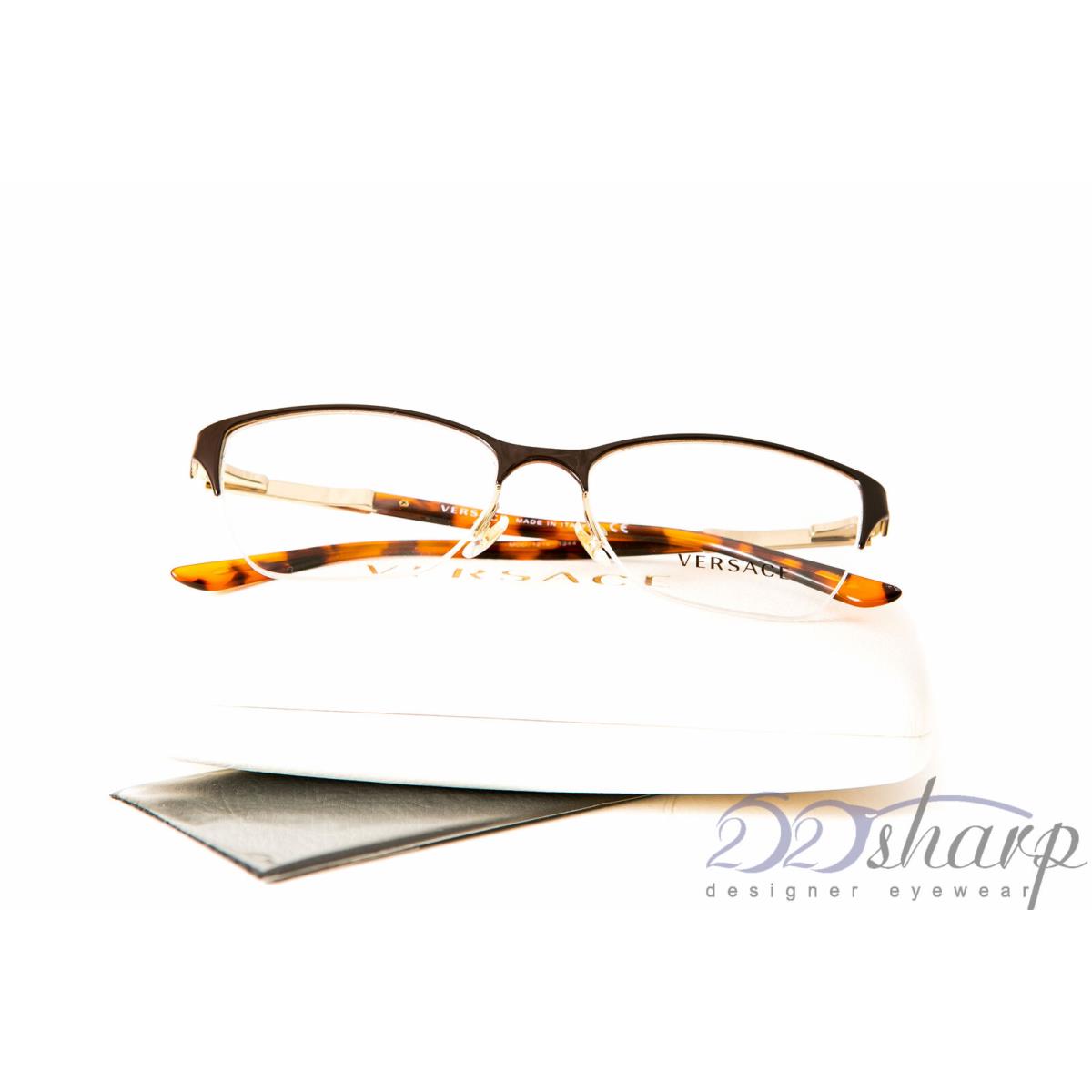 Versace Eyeglasses-versace 1218 1344 53-17 Pale Gold