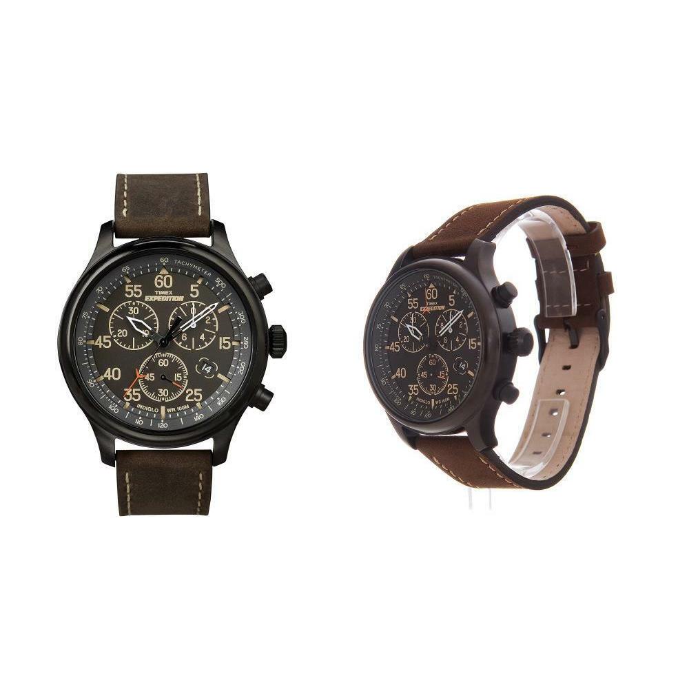 Timex Men`s Expedition Field Chronograph Watch Brown/black