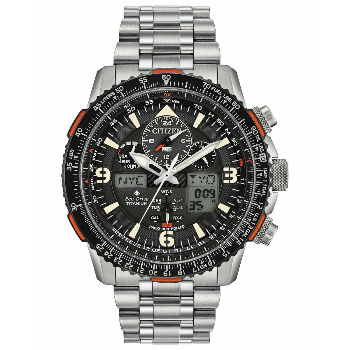 Citizen Men`s Titanium Skyhawk Eco-drive JY8108-53E