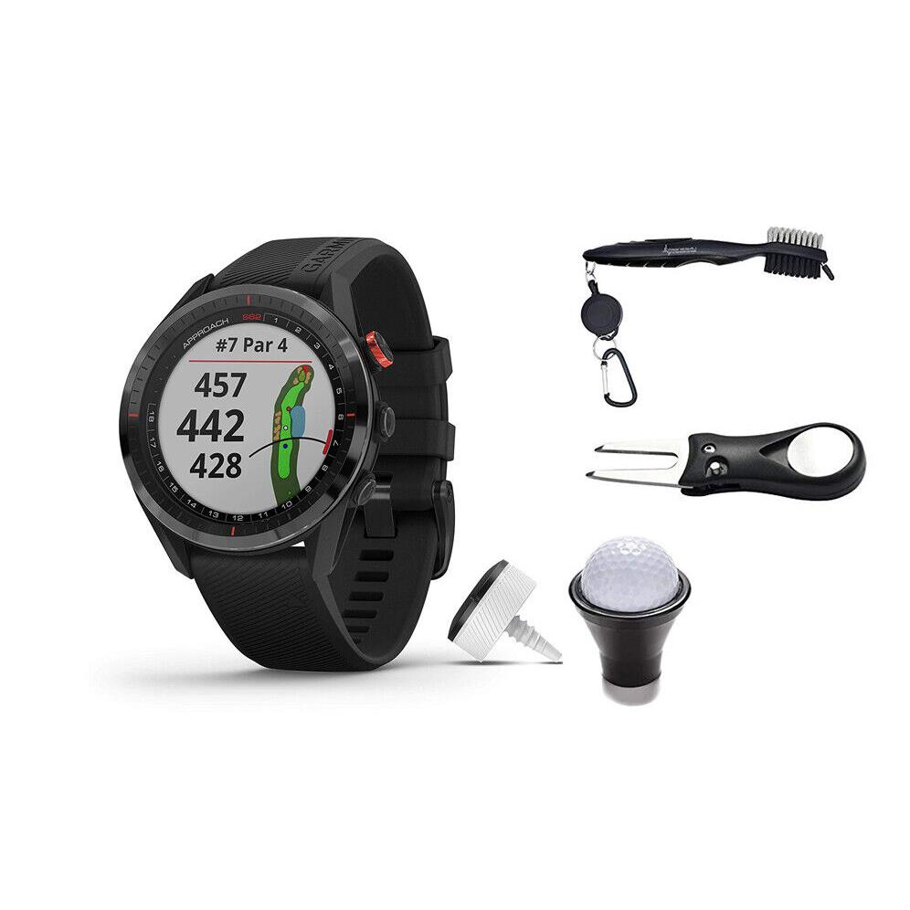 Garmin Approach S62 Black Bundle Gps Golf Watch and All-in-one Golf Tools Bundle