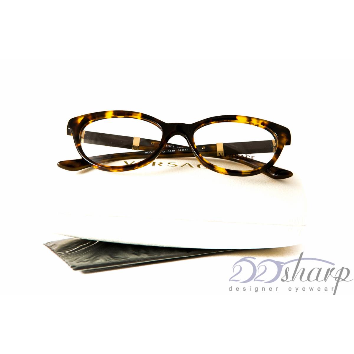 Versace Eyeglasses-ve 3219Q 5148 52 Havana