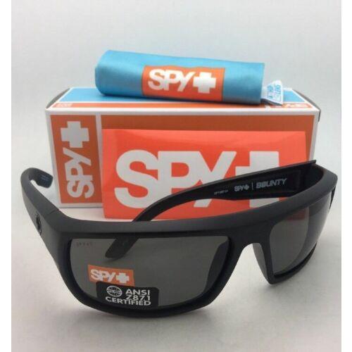 Polarized Spy Optic Sunglasses Bounty Matte Black Frame W/ansi Z87.1 Grey Lenses