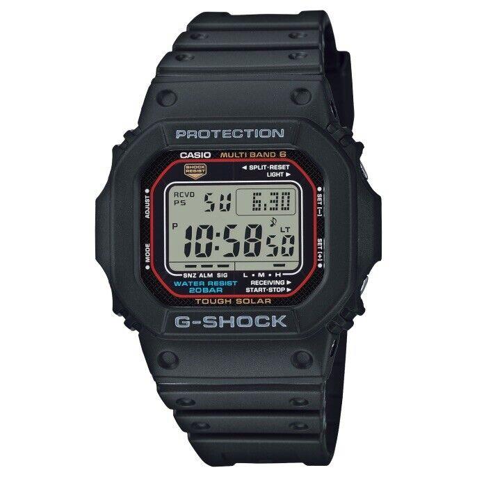 Casio G-shock Men`s Tough Solar Atomic Black Resin Sport 47mm Watch GWM5610-1