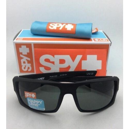SPY Optics sunglasses DIRK - Soft Matte Black ( Black Rubberized ) Frame, HD+ Grey Green Polarized Lens
