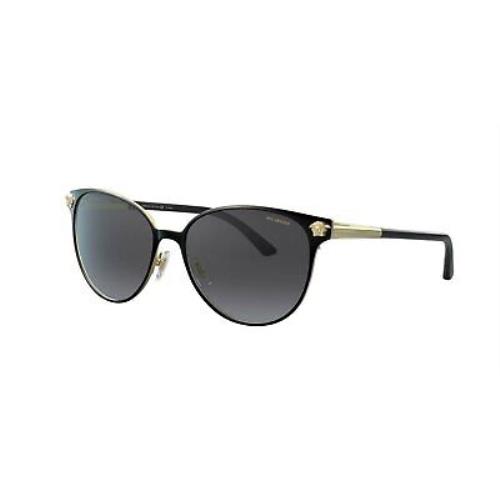 Versace Polarized Women`s Sunglasses Black Lenses Metal Frame 57mm