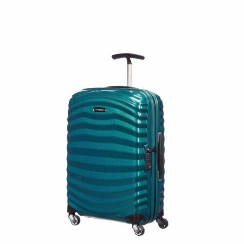 Samsonite Lite Shock 28 Petro Blue Carry on Luggage 4-wheeled 80316-1686