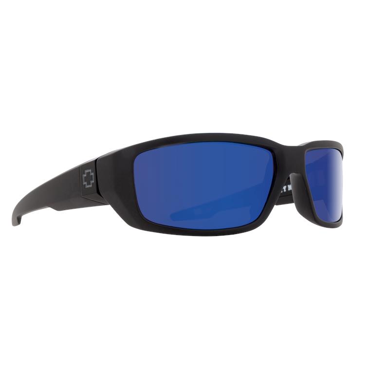 Spy Optics Dirty Mo Soft Matte Black Polar Blue Spectra Sunglasses - Frame: Soft Matte Black, Lens: Blue Spectra