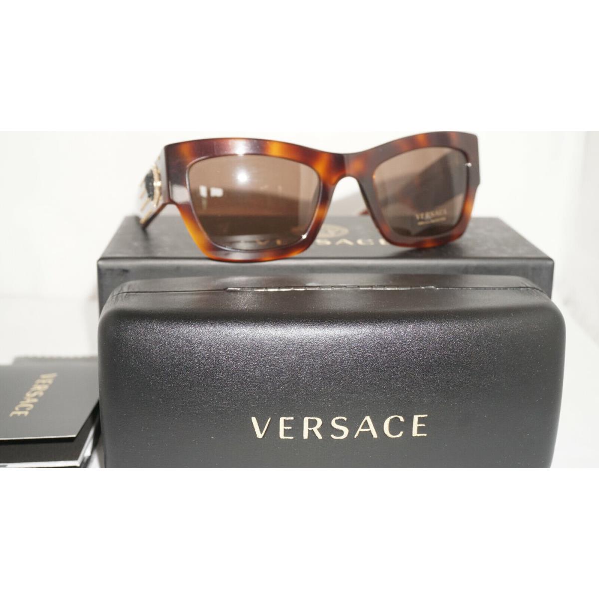 Versace Sunglasses Havana Brown Brown VE4358 529673 52 140 ...