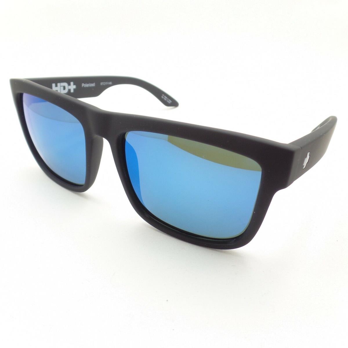 Spy Optics Discord Soft Matte Black Blue Spectra Polarized Sunglasses