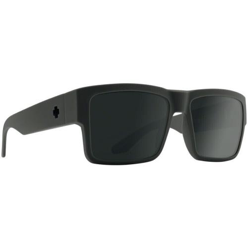 Spy Optic Cyrus Soft Matte Dark Gray Happy Gray Green with Polarblack Sunglasses - Gray Frame, Black Lens