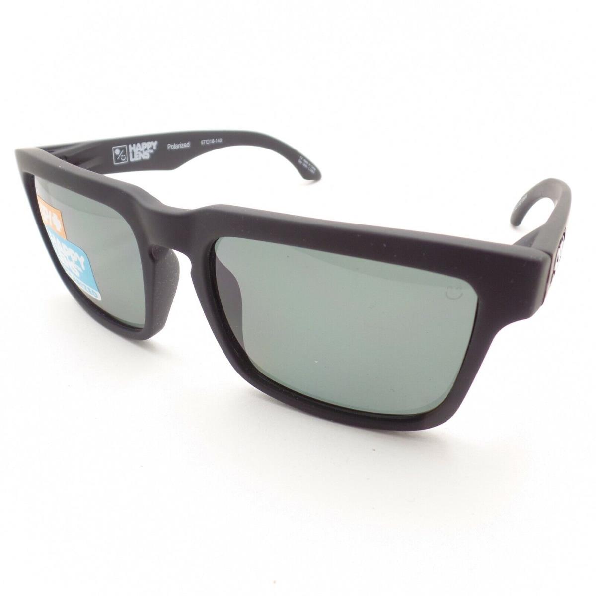 Spy Optics Helm Soft Matte Black Polarized Gray Green Sunglasses - Soft Matte Black Frame, Gray Green Lens