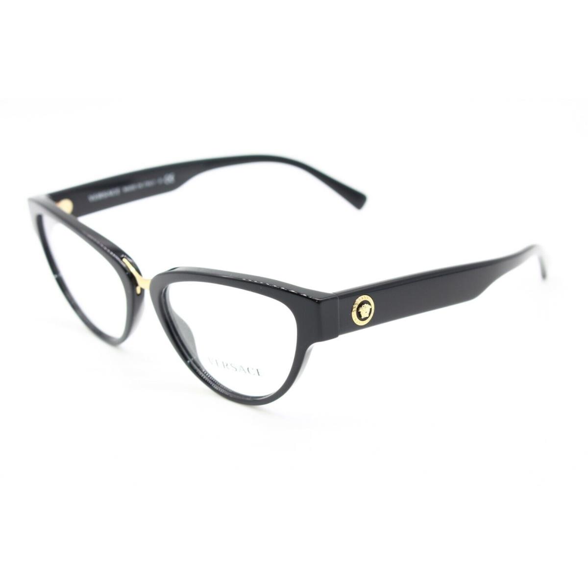 Versace Mod. 3267 GB1 Black Gold Eyeglasses RX MOD.3267 53-17