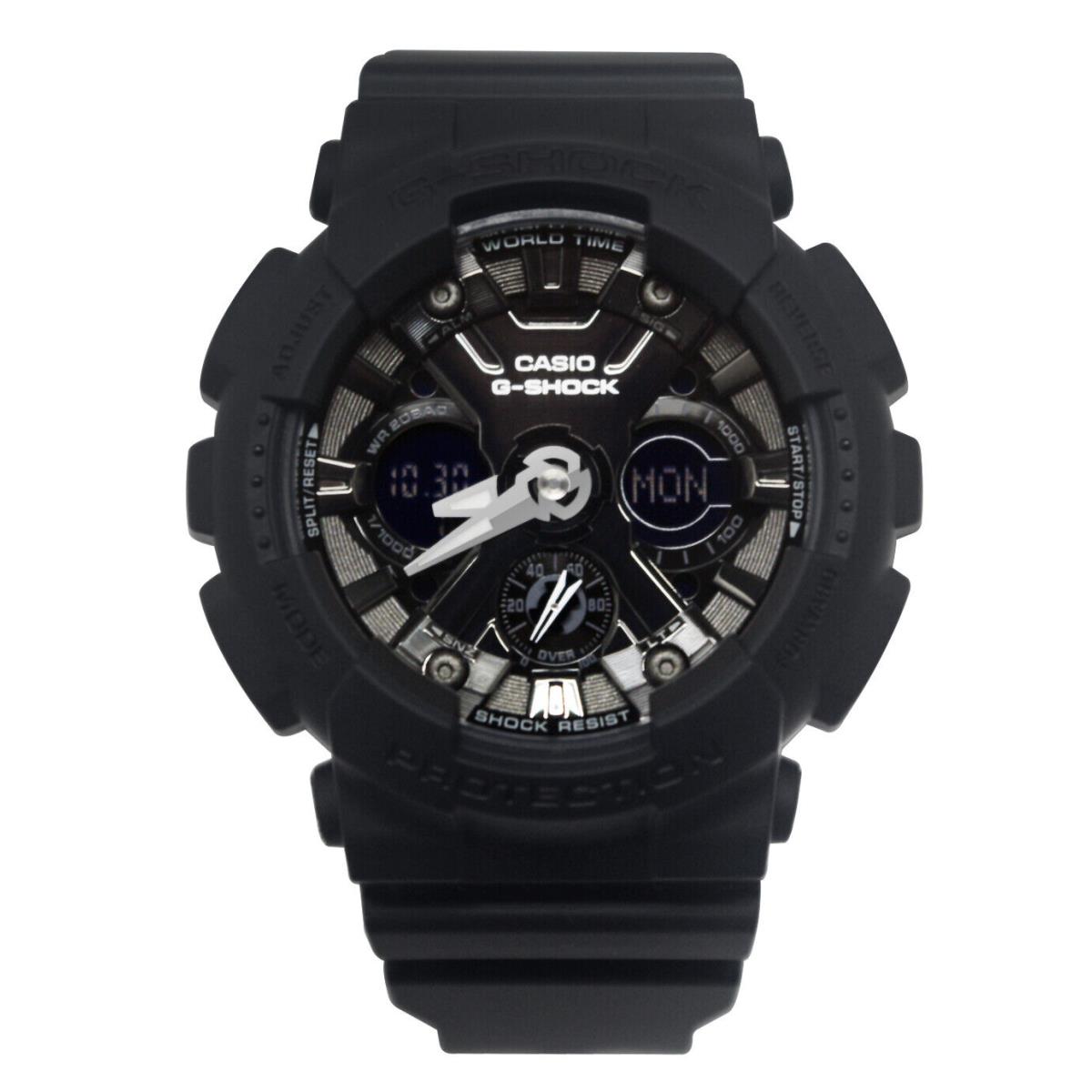 Casio GMAS120MF-1A G-shock Analog Digital Dial Black Resin Band Watch