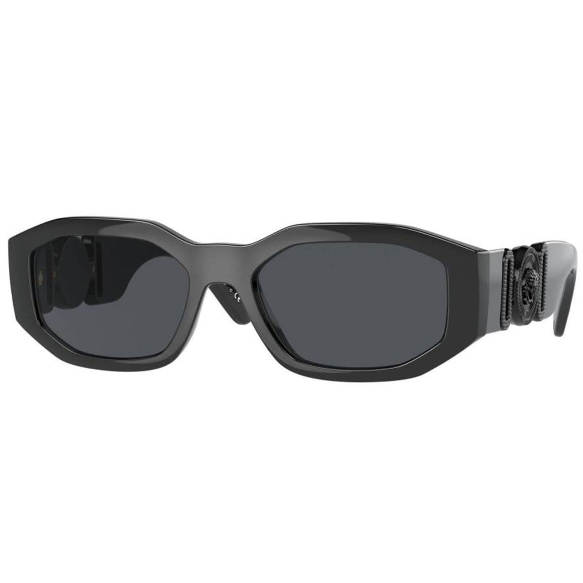 Versace Medusa Biggie Women`s Black Geometric Sunglasses VE4361 536087 53 Italy