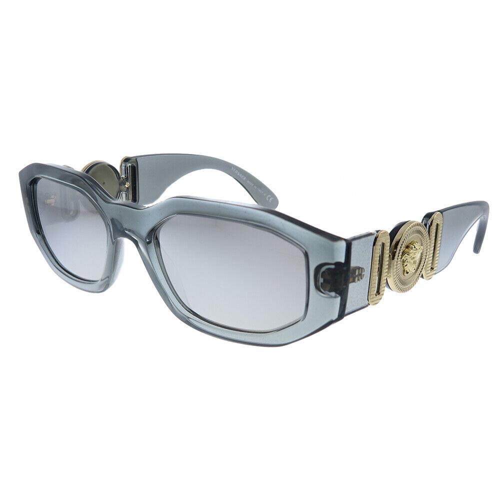 Versace VE 4361 311/6G Transparent Grey Plastic Sunglasses Grey Mirror Lens