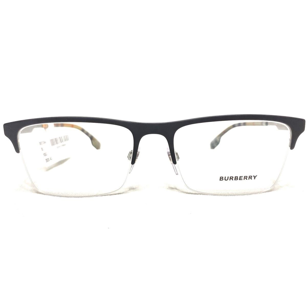 Burberry BE1344 1003 Mens Matte Black Rectangle Eyeglasses Frames 55/18 145