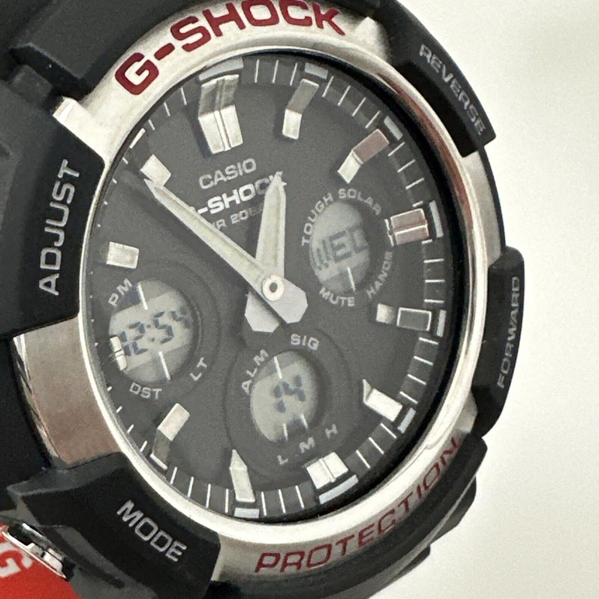 Casio G-shock Men`s Solar World Time Black Resin 50mm Watch GAS100-1A