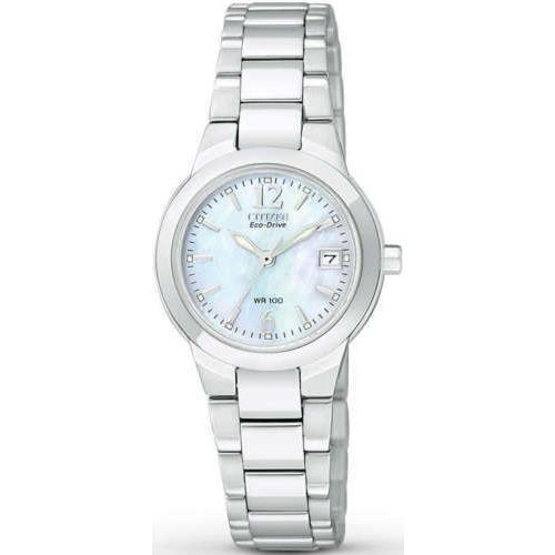 Citizen EW1670-59D Eco-drive Silver Tone Mother of Pearl Dial Women`s Watch