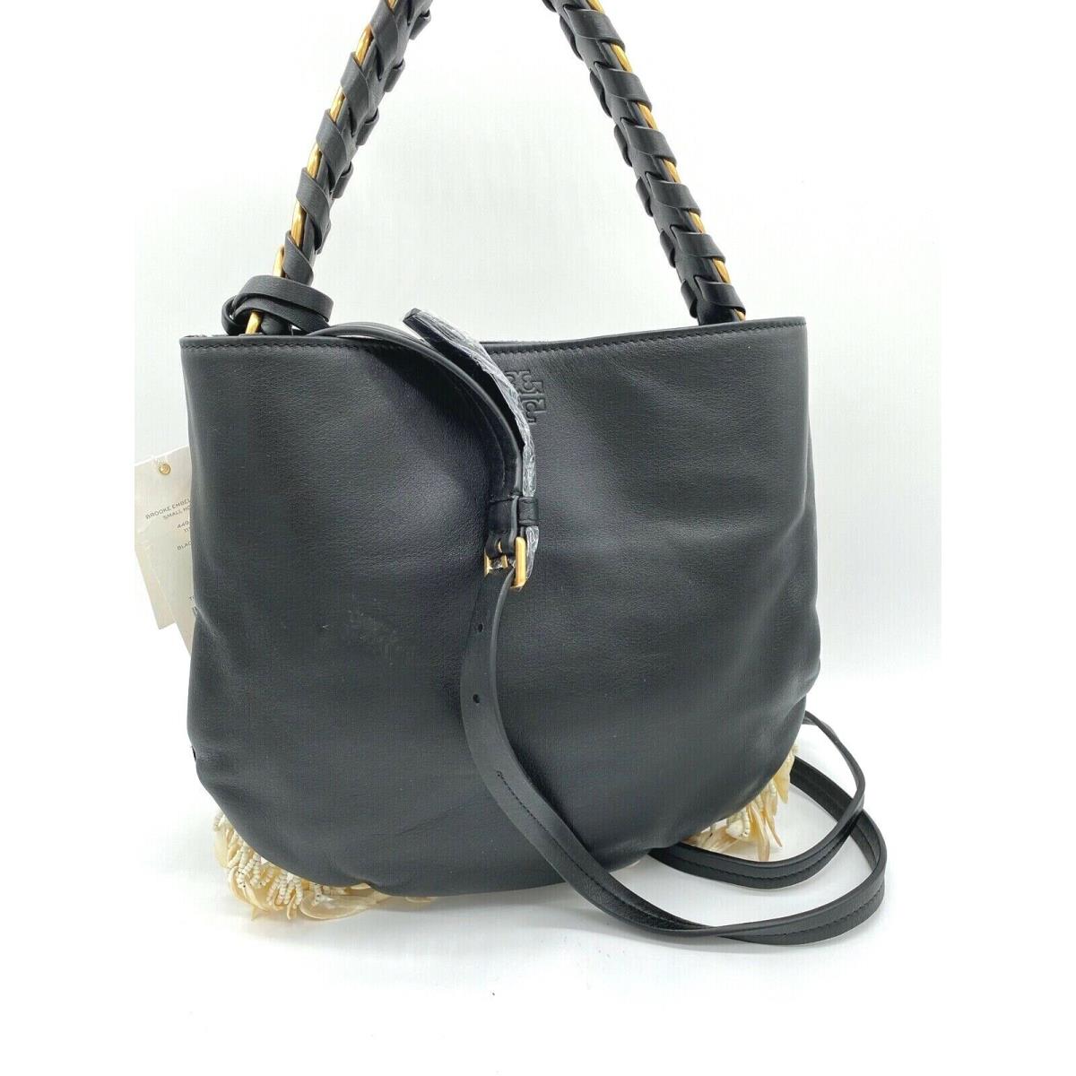 Tory Burch Small Brooke Embellished Calfskin Leather Hobo Bag In Black - Tory  Burch bag - 014275522860 | Fash Brands