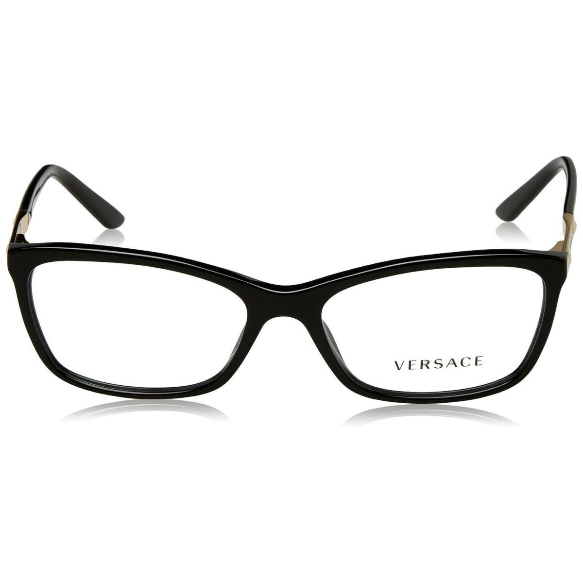 Versace Women VE3186 Black Eyeglasses Frames GB1 54mm