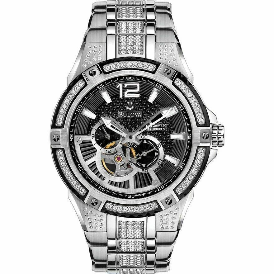 Bulova 98A128 Bva Collection Automatic12/24 Hours Dial Points Crystal 21 Jewel