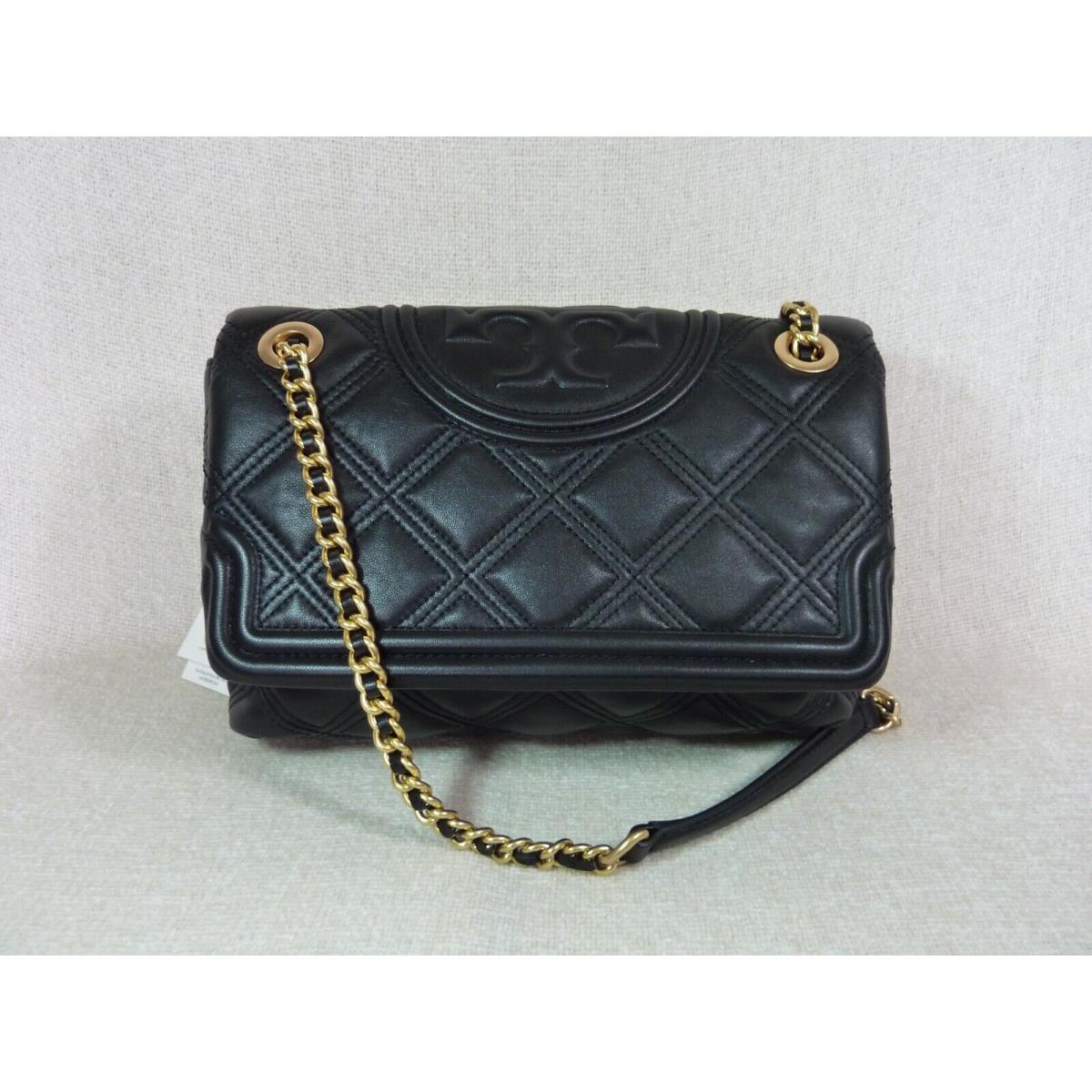 Tory Burch Black Soft Fleming Convertible Shoulder Bag