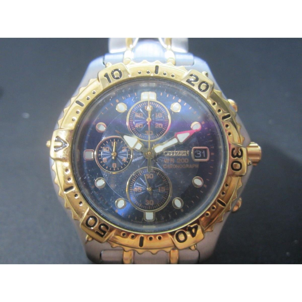 Citizen Men`s Watch Chrono S/s Two Tone AN8014-54E